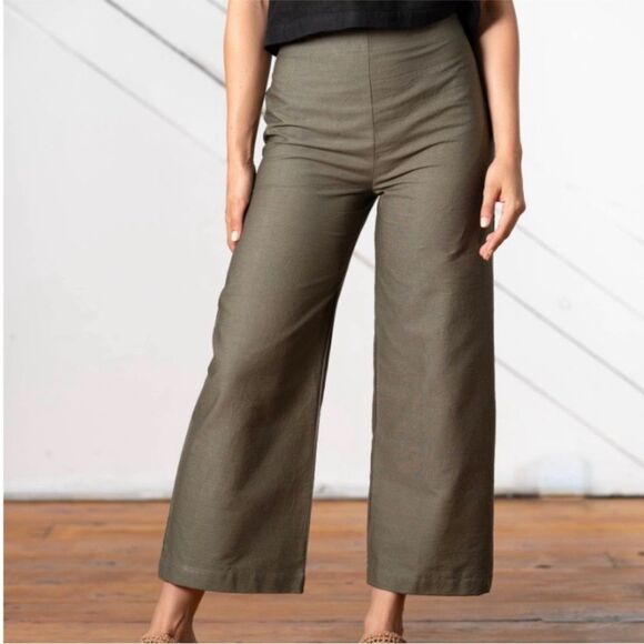 Only Child Olive Dune Wide Leg Pants S/M - Picture 1 of 3